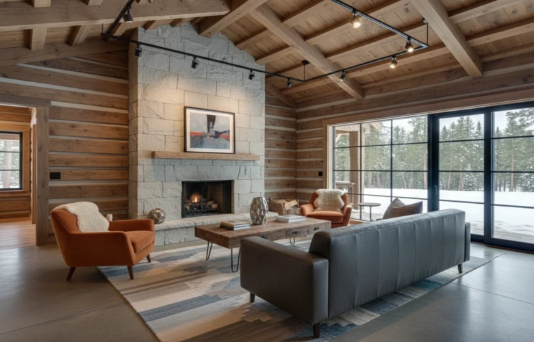 log cabin interior design_