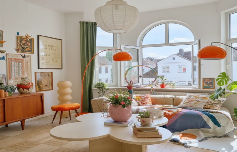 post modern interior design living_