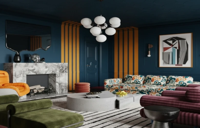 post modern interior design livingroom_