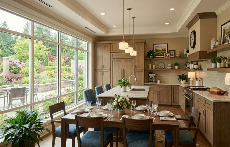 senior living interior design Dining
